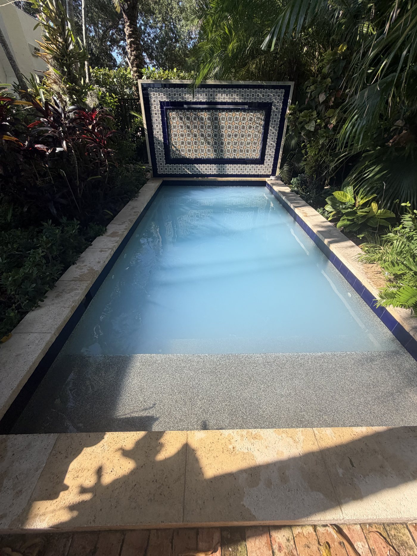Pool water with high phosphate levels before TruBlue Pools of Palm Beach phosphate treatment